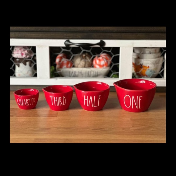 Rae Dunn Measuring Cups Red - Picture 3 of 4